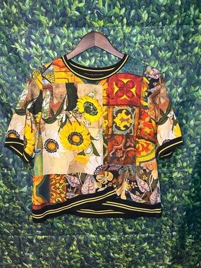 Floral Patchwork Crop Top